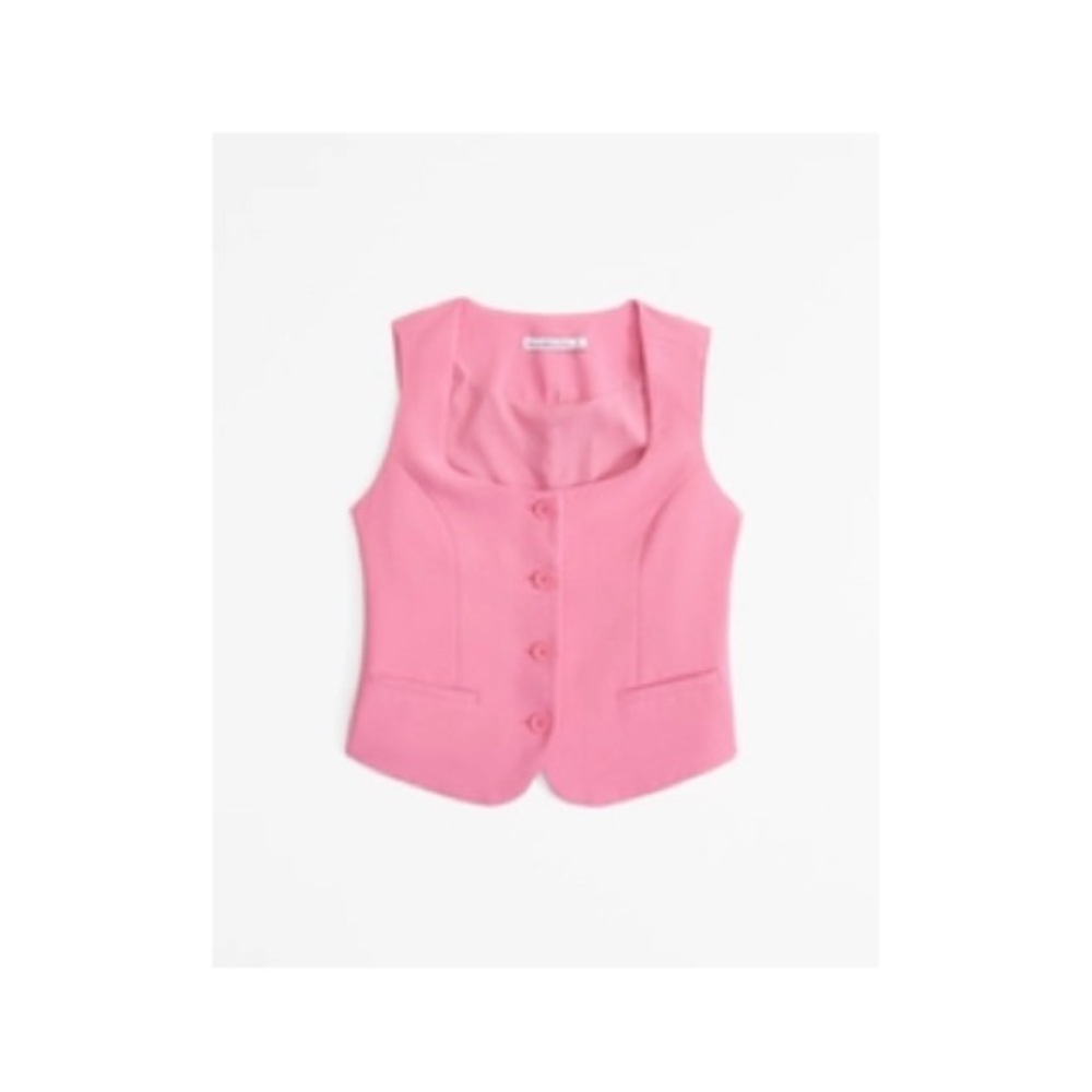 Abercrombie & Fitch Pink Crepe Vest